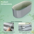 thumbnail image 3 of Costway 2 PCS Raised Garden Bed Kit Planter Raised Garden Boxes Outdoor 65" x 32" x 24" Gray, 3 of 10