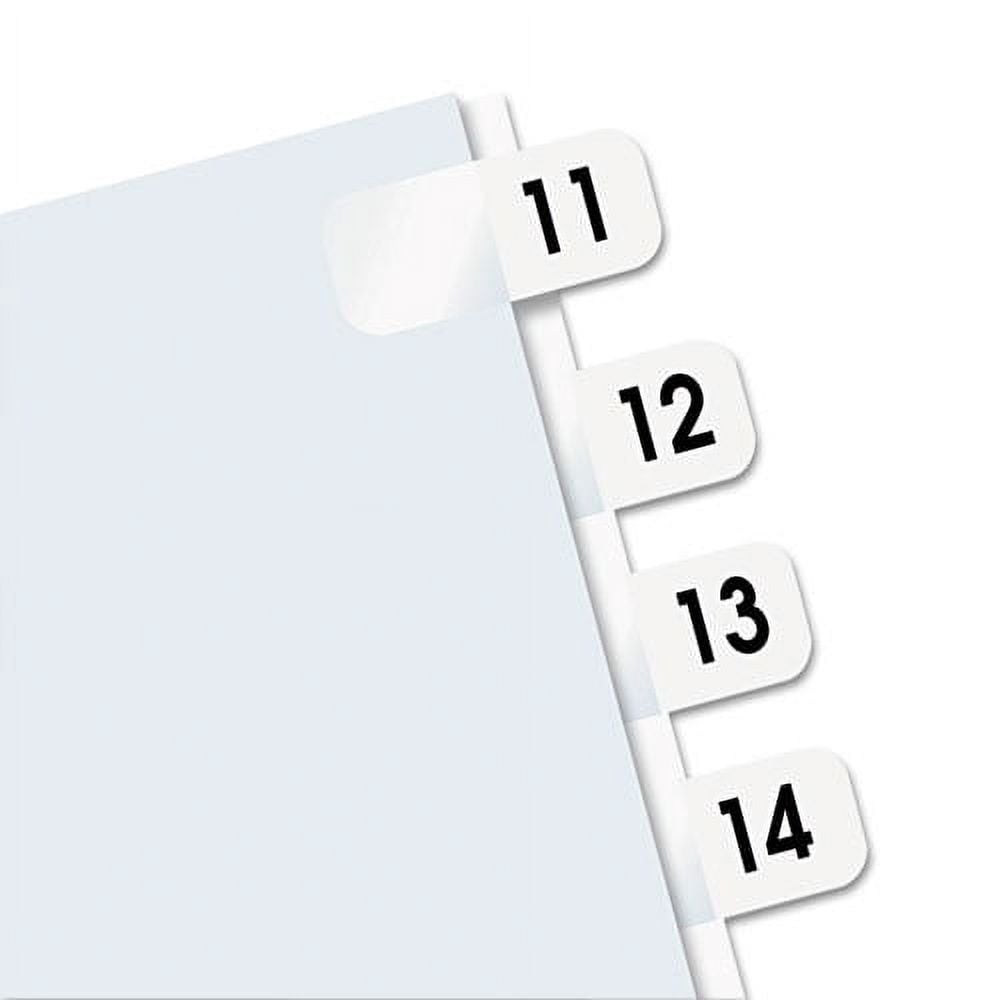 Legal Index Tabs, 1/12-Cut Tabs, 11-20, White, 0.44" Wide, 104/pack | Bundle of 5 Packs