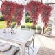 thumbnail image 4 of Planta verde artificial de flor de sauce dorado rojo de rattan, 4 of 7