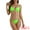 Fluorescent Green, variant on DARING DIVA Women's Square Ring Bikini Sets Spaghetti Straps Medium Fluorescent Green