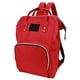 thumbnail image 2 of Bolsa de pañales de maternidad, mochila impermeable para pañales de bebé, bolsa de lactancia para mamá de gran capacidad, color rojo, 2 of 14