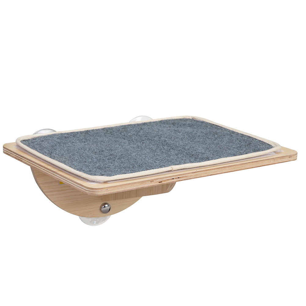 YYAo Cat Perch Window Mounted Shelf Bed,Cat Wall Shelves,Indoor Cat Window Perch, Cat Hammock, Window-Mounted Cat Bed with Strong Suction Cups, Removable Felt