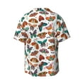 thumbnail image 5 of Uemuo Colorful Butterfly Pattern Cotton Linen Short Sleeve Shirts,Casual Lightweight Button Down Shirts,Vacation Beach Summer Tops-X-Large, 5 of 7