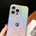 thumbnail image 3 of Compatible with iPhone Case,Glitter Laser Holographic Gradient Star Diamond Camera Lens Protection Clear Soft Shockproof Cover Phone Case (Clear,iPhone 15 Pro), 3 of 5