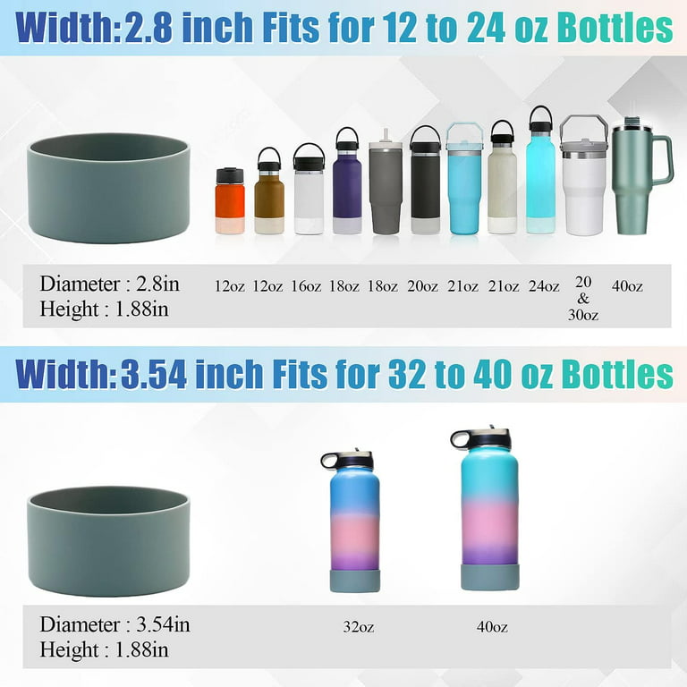 2.8 in Silicone Boot for Stanley Cup Accessories, Protector Silicone Water  Bottle Bottom Sleeve for Stanley 40 oz Tumbler Simple Modern Tumbler with  Handle, (3PCS Blue) 