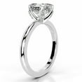 thumbnail image 3 of Ammo Jewel Luxurious 1.8 Ct Asscher Cut Solitaire with Accent Diamond Ring - Featuring Beautiful Lab-Created Simulated Diamonds in 14K White Gold Plated - Ideal for Weddings and Special Celebrations, 3 of 4