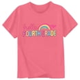thumbnail image 4 of Ruiwill 4Th Grade Shirt Girl Summer Breathable Fourth Grade Letter Print Girls Shirts Crew Neck Short Sleeve Kids Tops Size 3-4 Years, 4 of 4