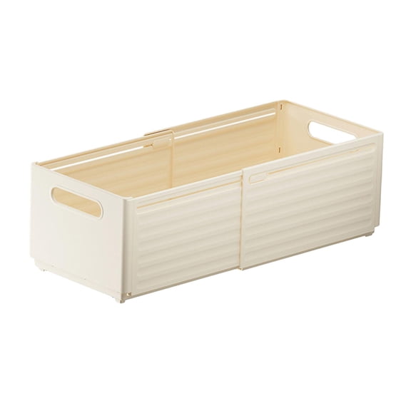 Fzaqwen Adjustable Drawer Organizer Multifunctional Sliding Drawer Bin Divider Container Cream
