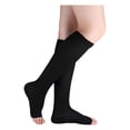 thumbnail image 3 of INSPIRE CHIC Unisex Breathable Toeless Compression Knee High Socks Black, 3 of 5