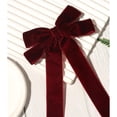 thumbnail image 3 of Holzlrgus 4pcs Velvet Hair Bows for Women Large Hair Bow Clips French Bows on Clips Hair Ribbons Bowknot Ribbon Hair Barrettes Vintage Hair Accessories for Girls (Burgundy Pink), 3 of 6