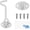 1-White, variant on Hook and Eye Latch (4-inch) - with Mounting Screws - Heavy Duty Locks for Door, Gates, Barns, Bathrooms, Cabins (1-White)