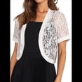 thumbnail image 1 of Cárdigan Corto Transparente de Verano con Encaje Floral y Mangas para Mujer XXL, 1 of 8