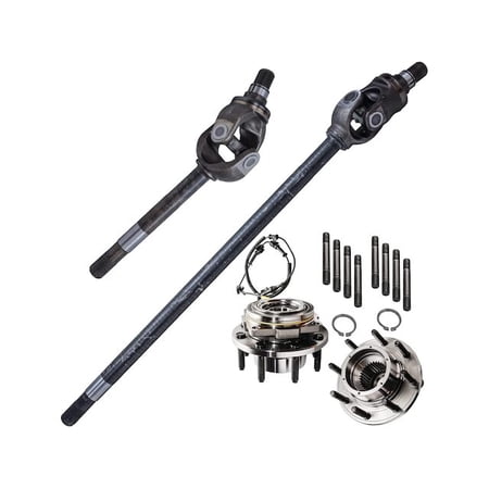 Front Axle and Wheel Hub Assembly Kit - Compatible with 2005 - 2010 Ford F-250 Super Duty 2006 2007 2008 2009