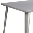 thumbnail image 6 of Flash Furniture Parker Commercial Grade 35.5" Square Silver Metal Indoor-Outdoor Table, 6 of 9