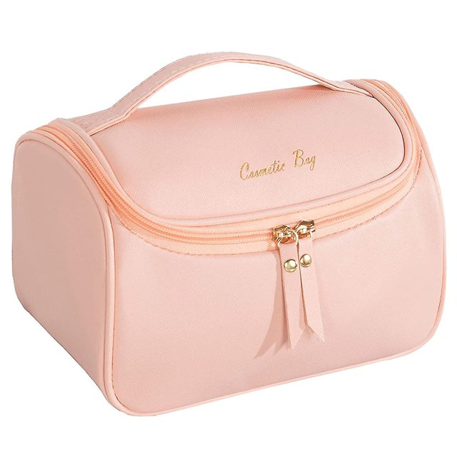 Bolso de maquillaje, bolsas de cosméticos, organizador de viaje grande y profundo Afortunado Sencillez
