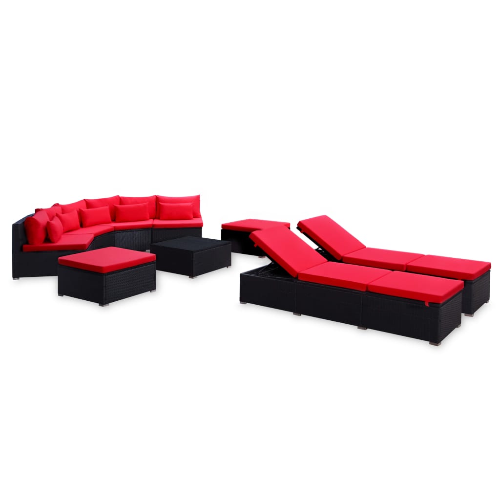 vidaXL Patio Furniture Set Conversation Set Sectional Sofa with Table Rattan - image 4 of 23
