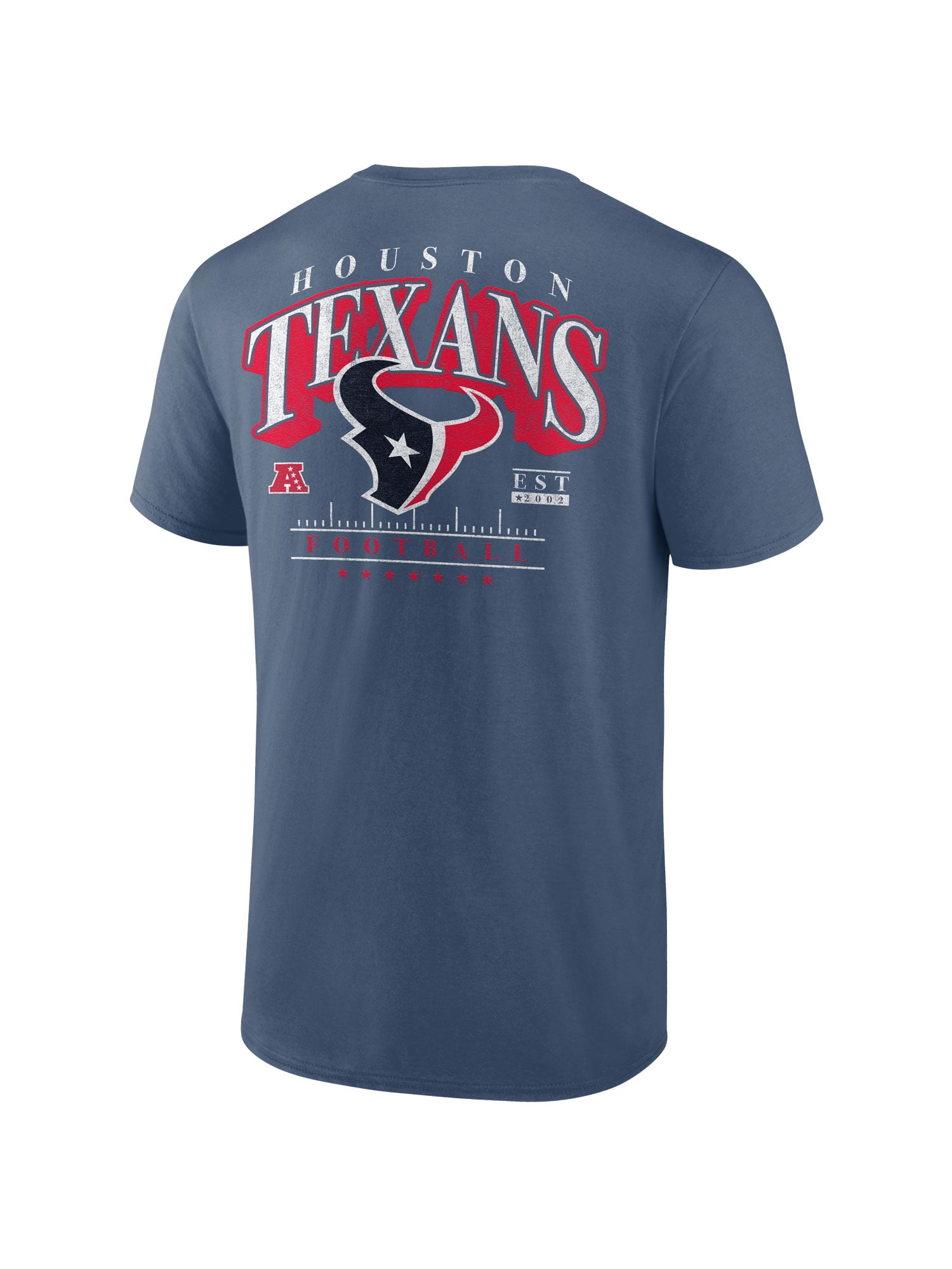 NFL Houston Texans Men's Cotton Faded Navy Short Sleeve T-Shirt