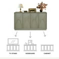 thumbnail image 5 of Miekor Furniture Modern 4-Door Wooden Cabinet with Adjustable Shelves – Stylish Storage Solution for Home or Office 95537, 5 of 9