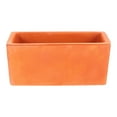 thumbnail image 3 of Rectangular Terracotta Flower Pot Small Clay Planter with Drainage Hole Rustic Pottery Flower Container for DIY Garden Plants Indoor Windowsill Decoration, 3 of 7