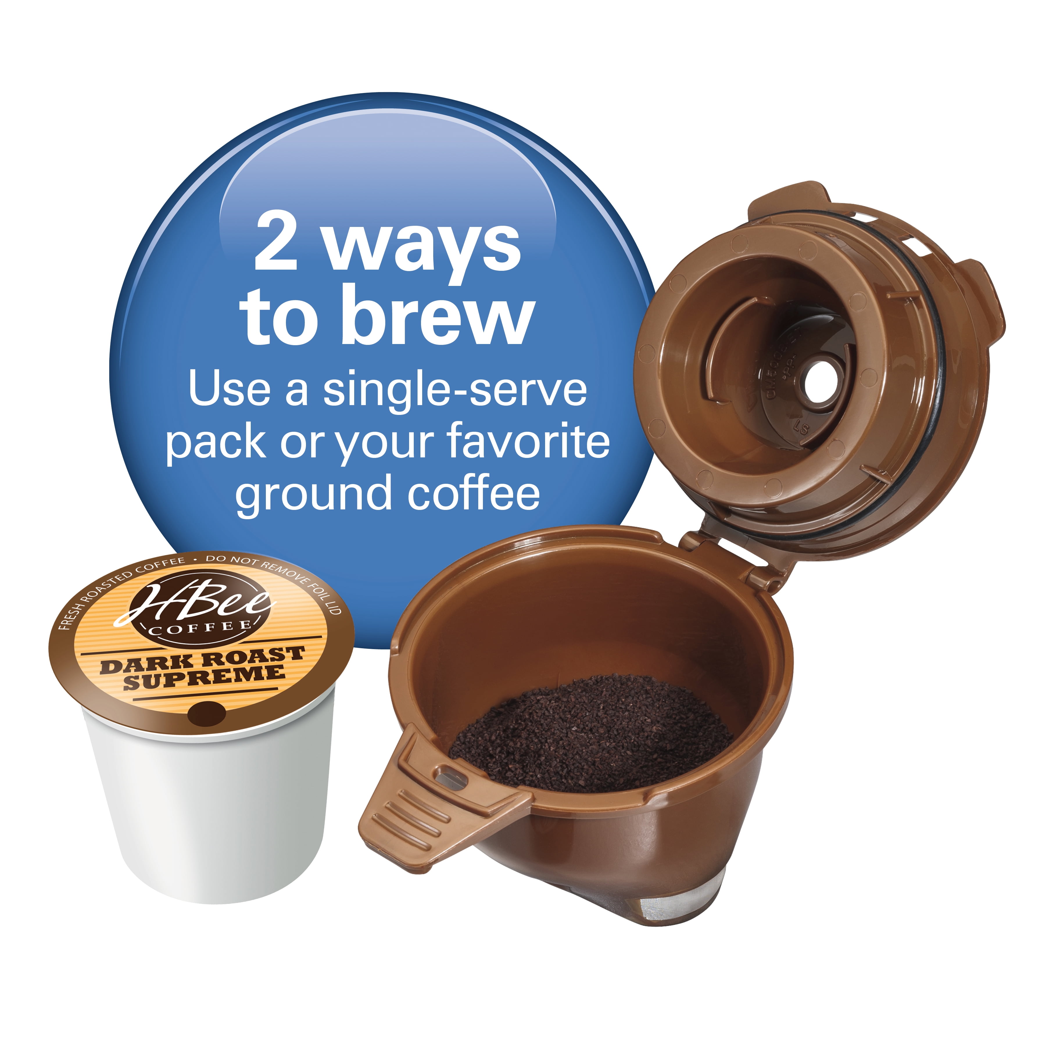 Hamilton Beach FlexBrew Single-Serve Coffee Maker, Capacitive-Touch Controls, 49903C