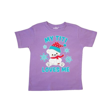 

Inktastic Polar Bear My Titi Loves Me Gift Toddler Boy or Toddler Girl T-Shirt
