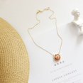 thumbnail image 4 of Collar Con Colgante De Gema De Cristal Rosa Con Incrustaciones De Oro Amarillo De 18 Quilates Para Mujer, 4 of 4