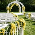 thumbnail image 4 of Iumwxz Artificial Forsythia Wisteria Garland Greenery Decorative Floral Vine Door Window Railing Home Wedding Event Spring Summer Visual Arrangement Yellow, 4 of 6