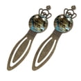 thumbnail image 2 of Map section Vintage Copper Crown-Shaped Bookmarks: Elegant Stainless Steel Book Marks for Avid Readers and Book Lovers - Set of 2, 2 of 5