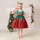 thumbnail image 3 of Vestido de Navidad para niña, estampado de Papá Noel, vestido de actuación, vestido de princesa hinchado para niña, 3 of 6