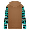 thumbnail image 4 of ZCFZJW Fashion Aztec Ethnic Style Print Hooded Sweatshirts for Men Regular Fit Casual Long Sleeve Patchwork Henley Hoodie T-Shirts Western Drawstring Pullover Tops with Pockets L, 4 of 5