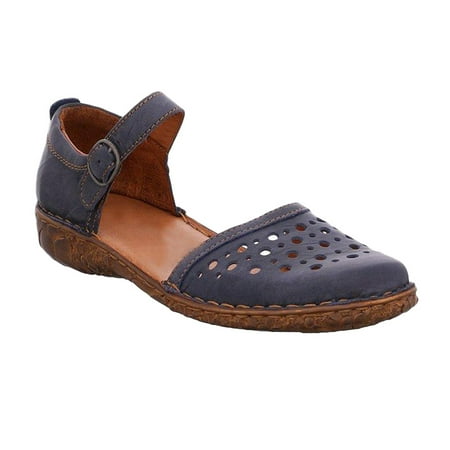 

Duretiony Women Round Toe Hollow-out Sandals Hook Loop Mary Jane Flat Sandals for Summer New