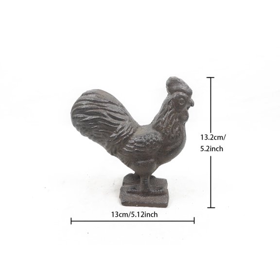 Metal Rooster Door Stop Stopper Bookends Decorative Table Cast Iron Outdoor Patio Yard Art Garden Statue Rustic Home Decor