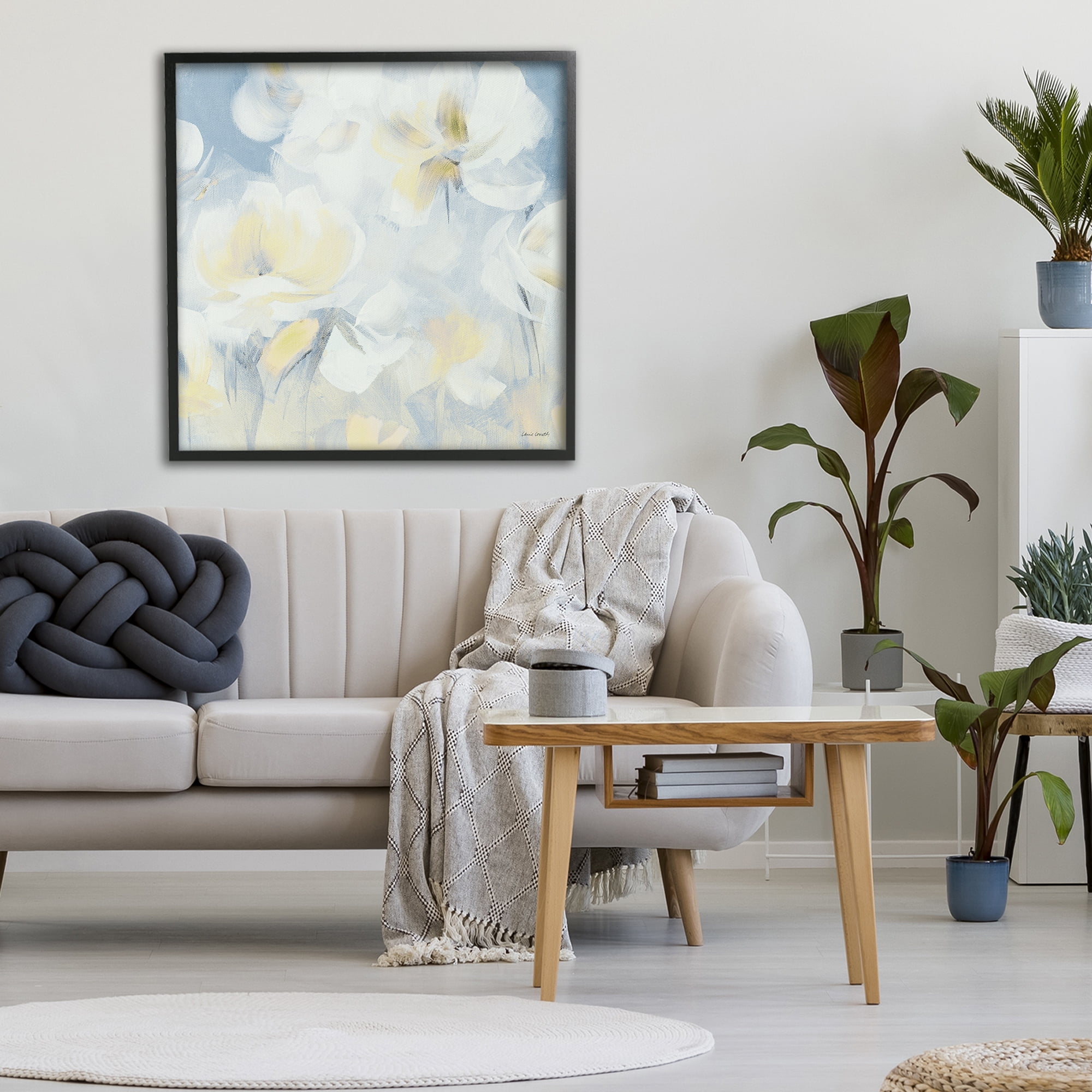 Stupell Industries Soft & Gentle Flower Field Black Framed Giclee Art, design by Lanie Loreth