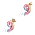 thumbnail image 3 of Decodeary 32 inch Gradient Color Digit Foil Balloons Happy Birthday Rainbow Number Ballons Wedding Birthday Party Christmas Decorations 10 2Set, 3 of 6
