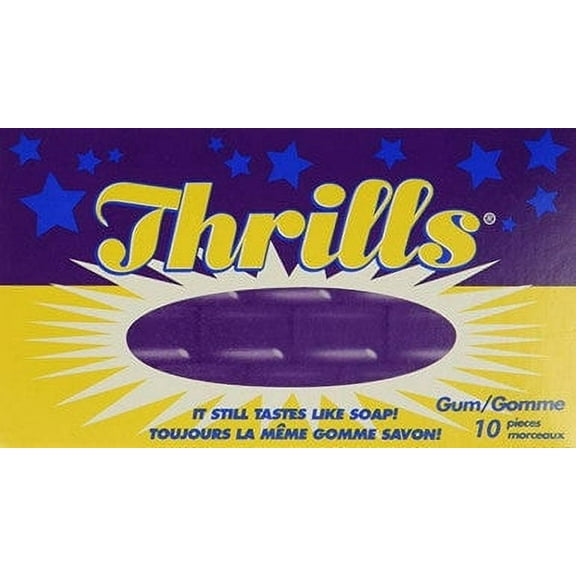 Thrills Chewing Gum, 10 Count - 20 Pack