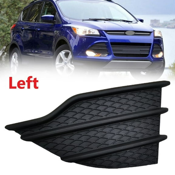 For Ford Escape 13-16 left Side Front Bumper Fog Light Cover Insert Trim Black
