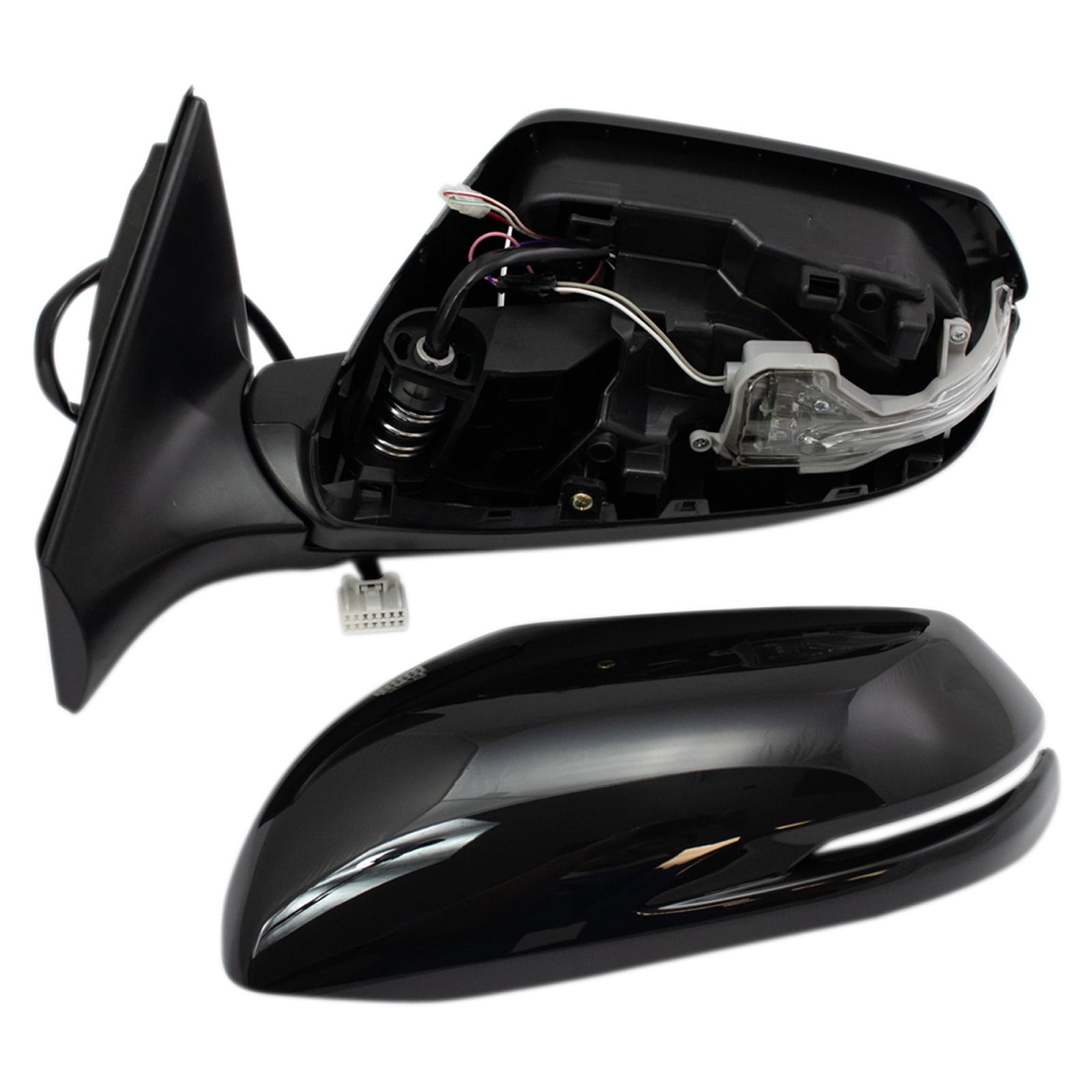 TRQ Driver Side Mirror Assembly Power Heated Turn Signal Blind Spot Paint to Match Fits 2017-2022 Honda CR-V North America Built Models