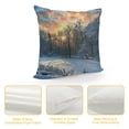 thumbnail image 4 of Orinice Snow Sunset Trees Graphic Decorative Cushion Throw Pillow Cover for Home Couch Living Room Bed Sofa - Winter Soft and Durable 1PC 18x18in, 4 of 5