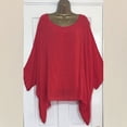 thumbnail image 1 of CHOK Blouse Bouffante à Manches Courtes et Col Rond Rétro pour Femmes d'Été, 1 of 4