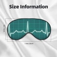thumbnail image 5 of Naloa ECG Wave Print Sleep Mask for Sleeper, Light Blocking Sleeping Eye Mask for Women Men, Eye Shade with Adjustable Strap for Travel, Nap,Meditation, 5 of 7
