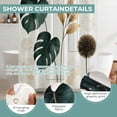 thumbnail image 3 of BSHAPPLUS Shower Curtain Set Geometric Plants Bathroom Sets with Shower Curtain and Rugs Waterproof Shower Curtain 12 Hooks for Bathroom 71 x 71 inches, 3 of 10