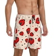 thumbnail image 2 of Gaeub Red Ladybug Printed Men's Short Pajama Pants, Lightweight Lounge & Sleep Bottoms Keep You Cool - 4X-Large, 2 of 9