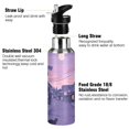 thumbnail image 3 of Yayeee 20oz Insulated Water Bottle Double Wall Stainless Steel with Flip Straw Lid, Black Cat Walking, 3 of 7