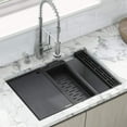 thumbnail image 6 of Ruvati USA RVA1367BLK 17 in. Workstation Sink Colander Black Composite Pasta Strainer Basket, 6 of 7