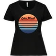 thumbnail image 3 of Inktastic Lake Placid Retro Sunset Women's Plus Size T-Shirt, 3 of 5