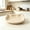 🌻 Beige#96, variant on Cat Face Shaped Pet Food Plate, Plastic Non-Slip Shallow Feeding Dish for Kibble & Treats