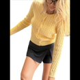 thumbnail image 1 of Cárdigan Corto de Punto para Mujer, Suéter Ligero de Larga y Otoño con Botones Amarillo S, 1 of 7