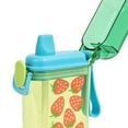 thumbnail image 2 of Mainstays 14 fl oz Novelty Water Bottle, Sipper, Strawberry, Green, with Handle, Silicone Straw, 2 of 7