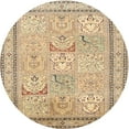 thumbnail image 1 of Ahgly Company Indoor Round Traditional Cardboard Brown Gold Area Rugs, 4' Round, 1 of 6