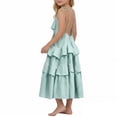 thumbnail image 6 of HJYCHN Kids Dress Spaghetti Strap Tiered Cake Maxi Dress with Bohemian Style for Back to School Dresses for Girls 14 Years, 6 of 6